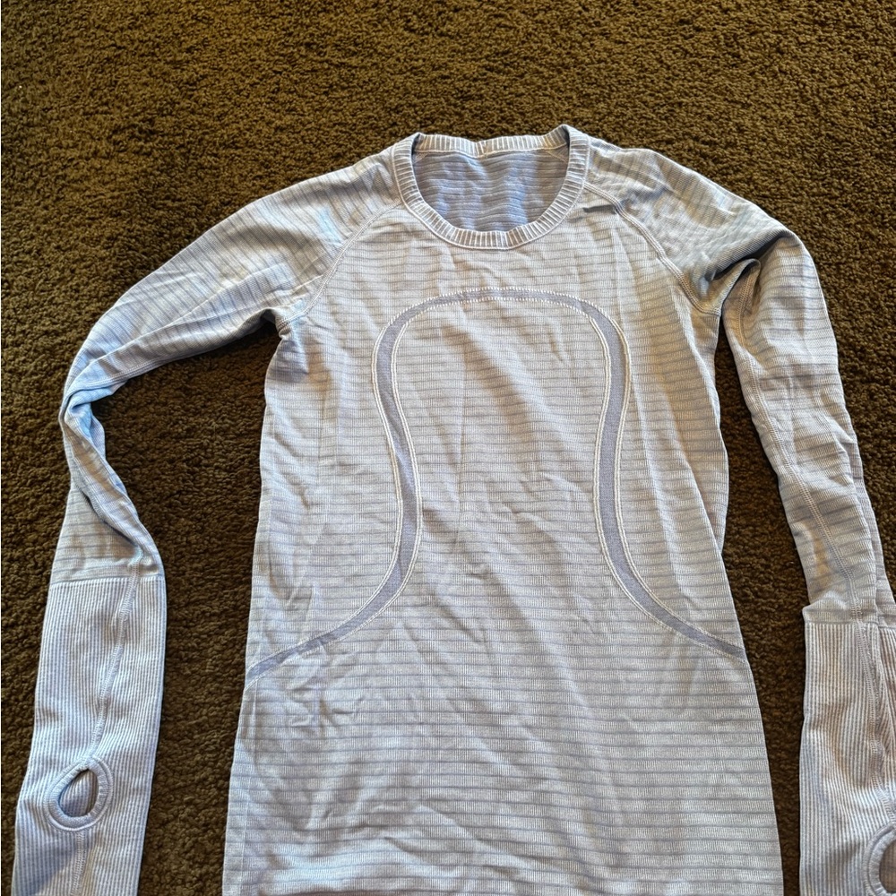 Periwinkle Long Sleeve Athletic Top